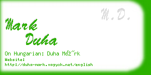 mark duha business card